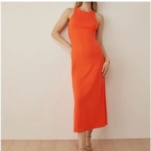 Reformation Mackenzie Orange Sleeveless Dress | Small